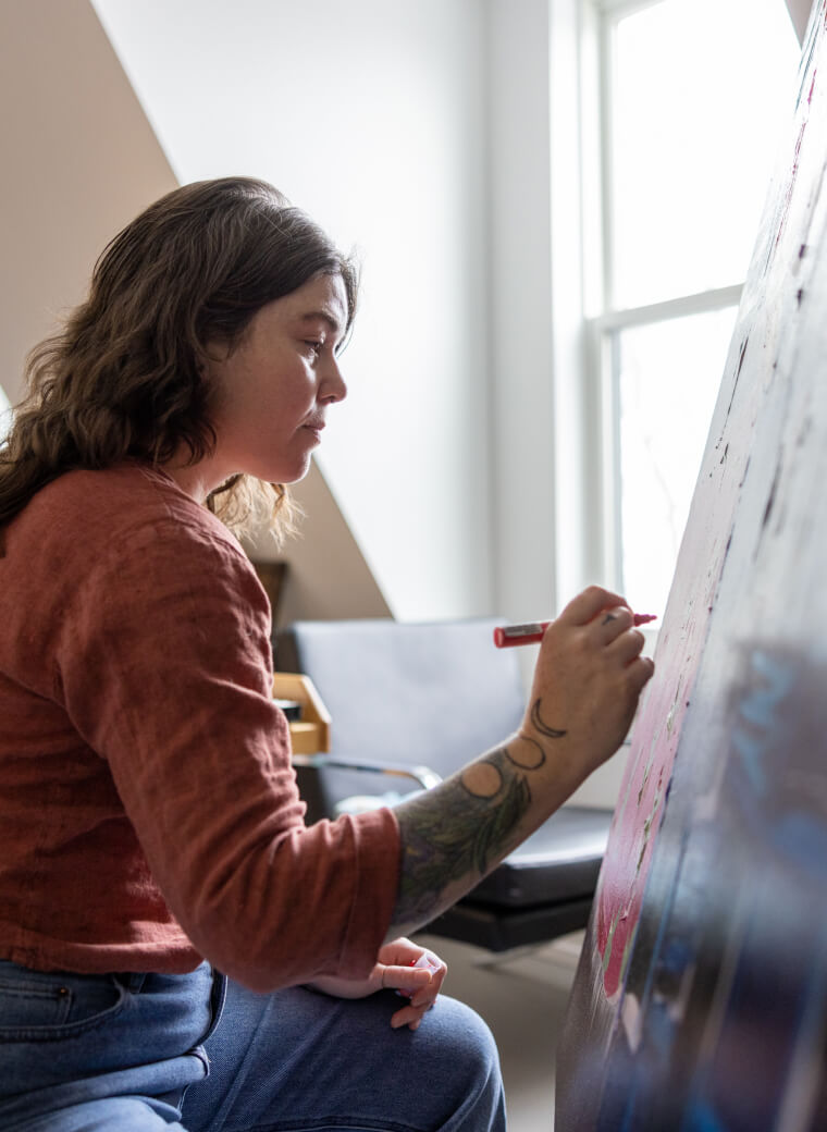 Person painting